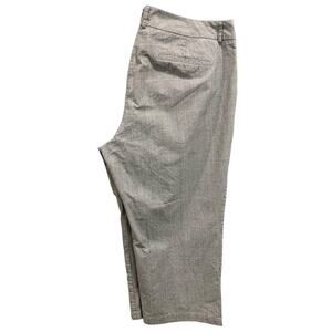 Size‎ 16 Dockers Womens Plaid Gray Pants Mid Rise Curvy Metro Capri